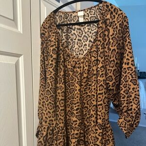 H&M leopard mini dress size XL